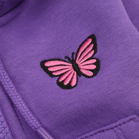 Infant Girls Fleece Knitted Jacket Basic-Purple