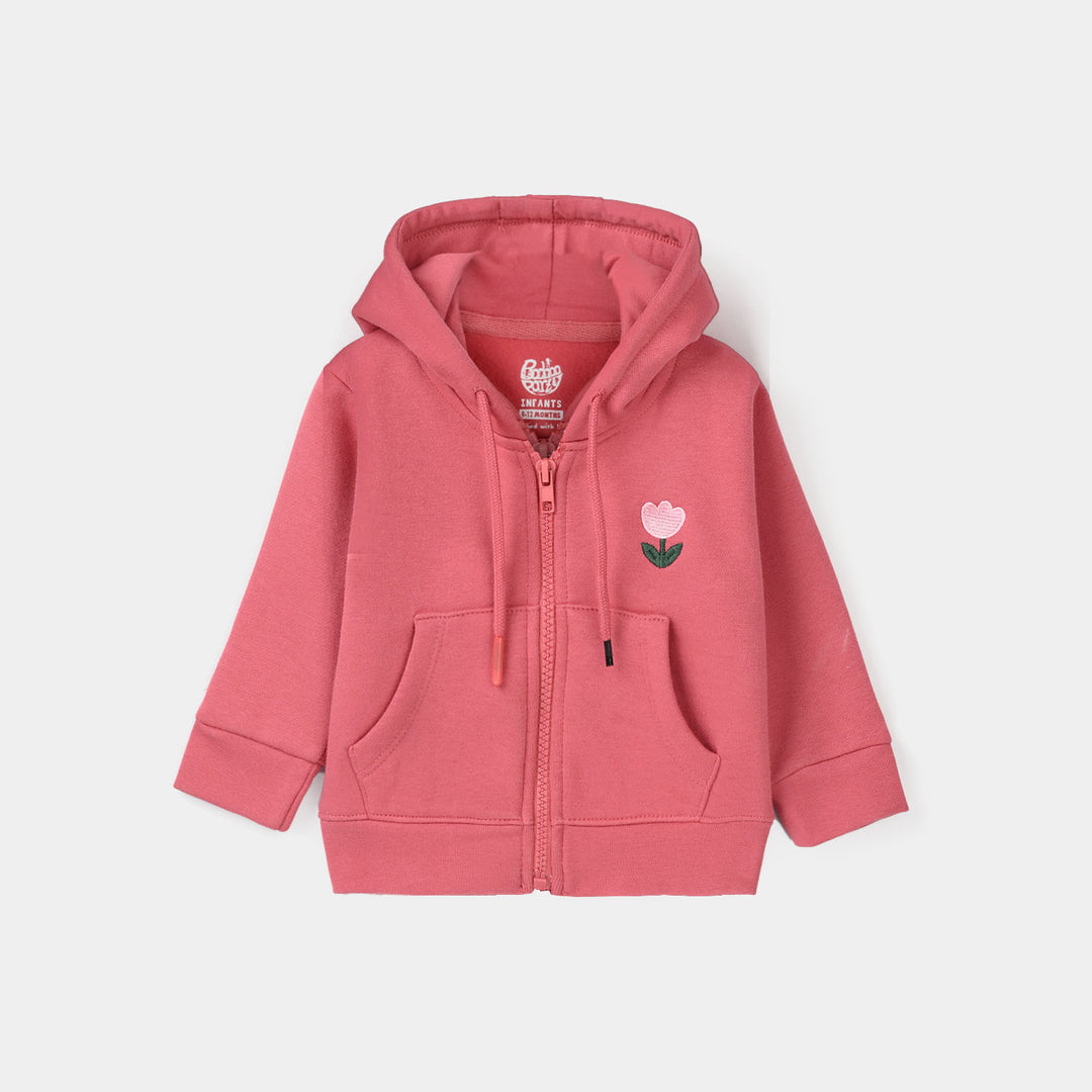 Infant Girls Fleece Knitted Jacket Basic