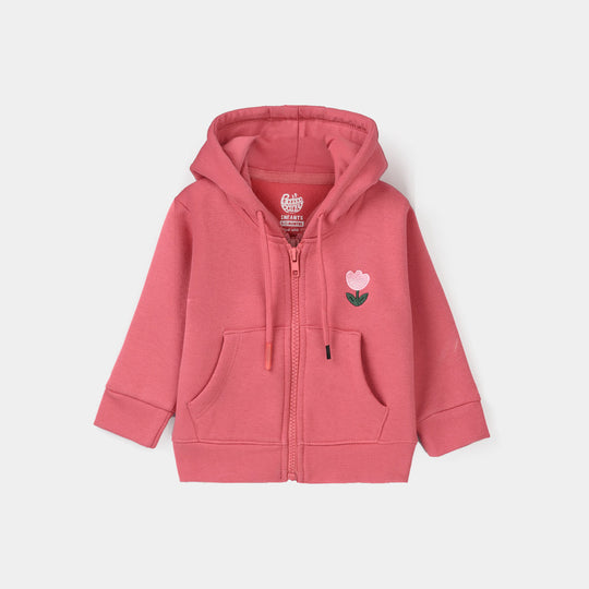 Infant Girls Fleece Knitted Jacket Basic