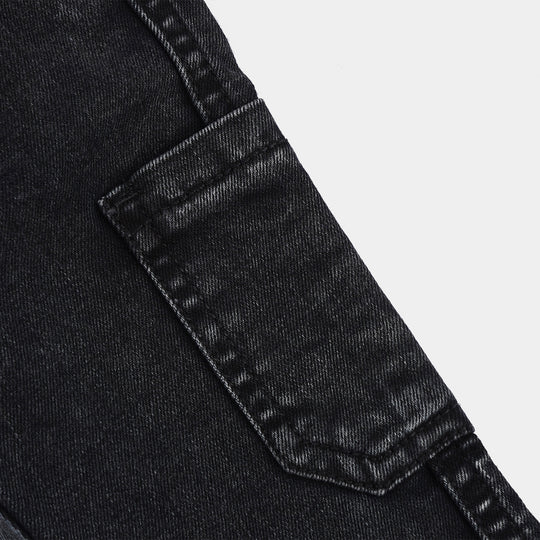 Infant Boys Denim Stretch Pant Panda-Black.Acid