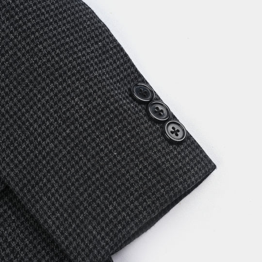 Boys Wool Blazer (Stitch)-BLACK