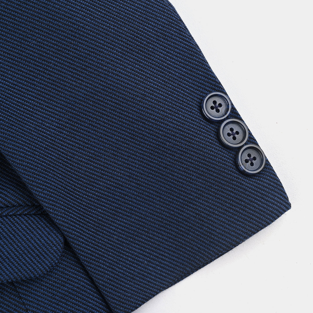 Boys Wool Blazer (Stitch)-BLUE