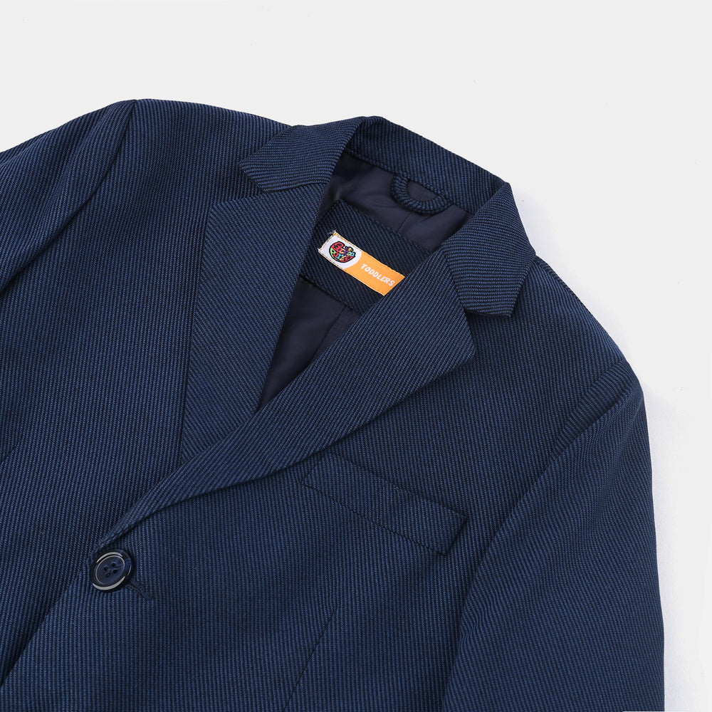 Boys Wool Blazer (Stitch)-BLUE