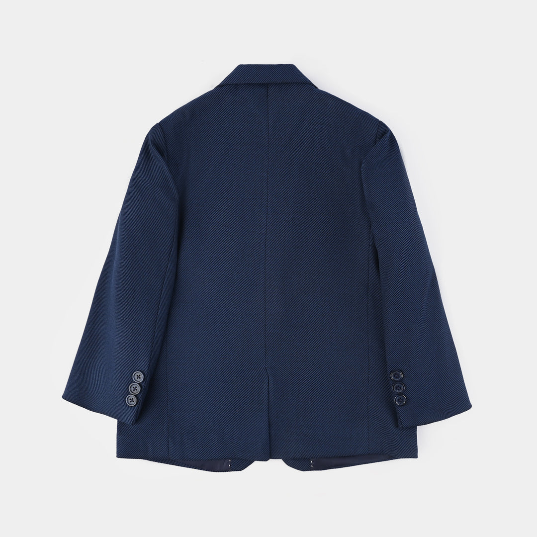 Boys Wool Blazer (Stitch)-BLUE