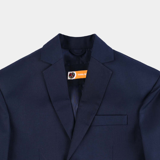 Boys Cotton Twill 3Piece Suit-Navy Blue