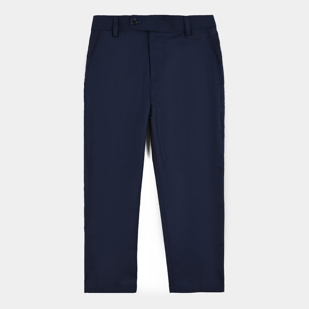Boys Cotton Twill 3Piece Suit-Navy Blue