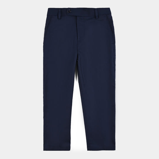 Boys Cotton Twill 3Piece Suit-Navy Blue