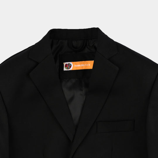 Boys Cotton Twill 3Piece Suit-BLACK