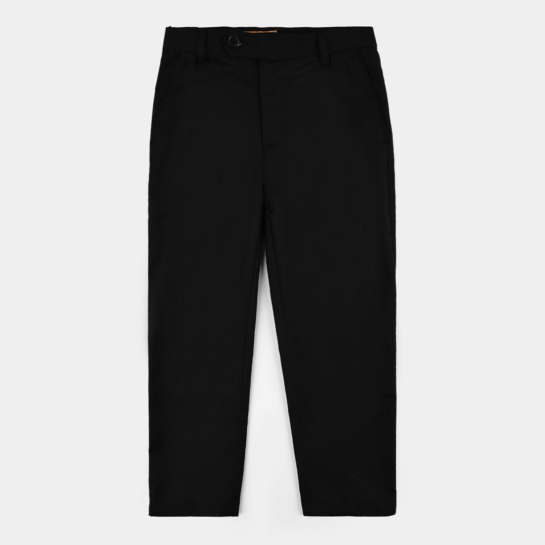 Boys Cotton Twill 3Piece Suit-BLACK
