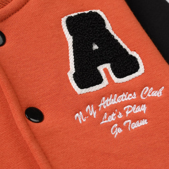 Infant Boys Fleece 2 Piece Suit Lest Play-Orange/Black