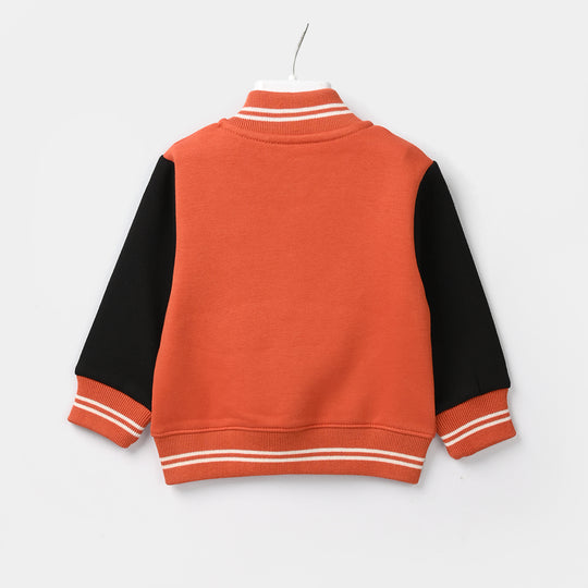 Infant Boys Fleece 2 Piece Suit Lest Play-Orange/Black