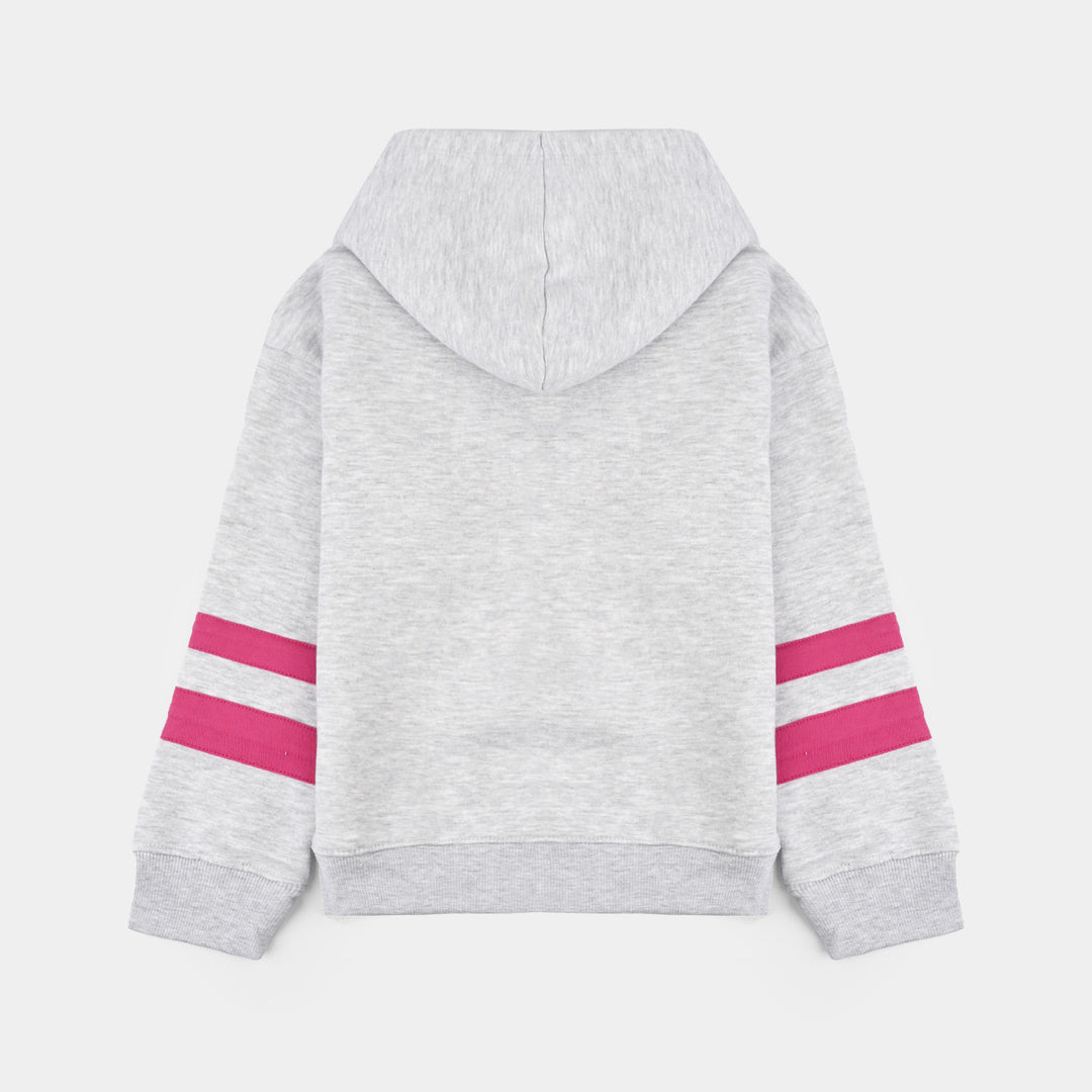 Girls Fleece 2 Piece Suit-Grey