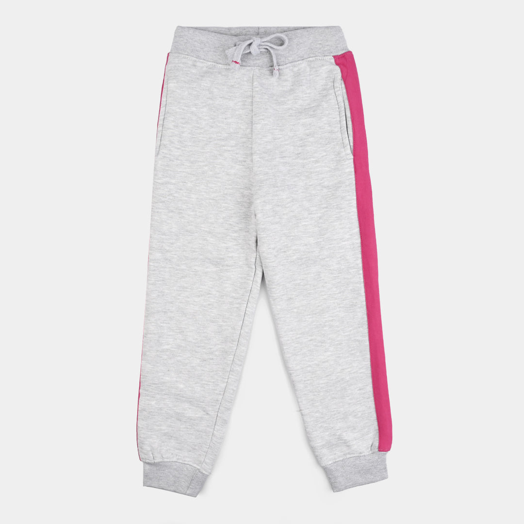 Girls Fleece 2 Piece Suit-Grey