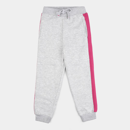 Girls Fleece 2 Piece Suit-Grey