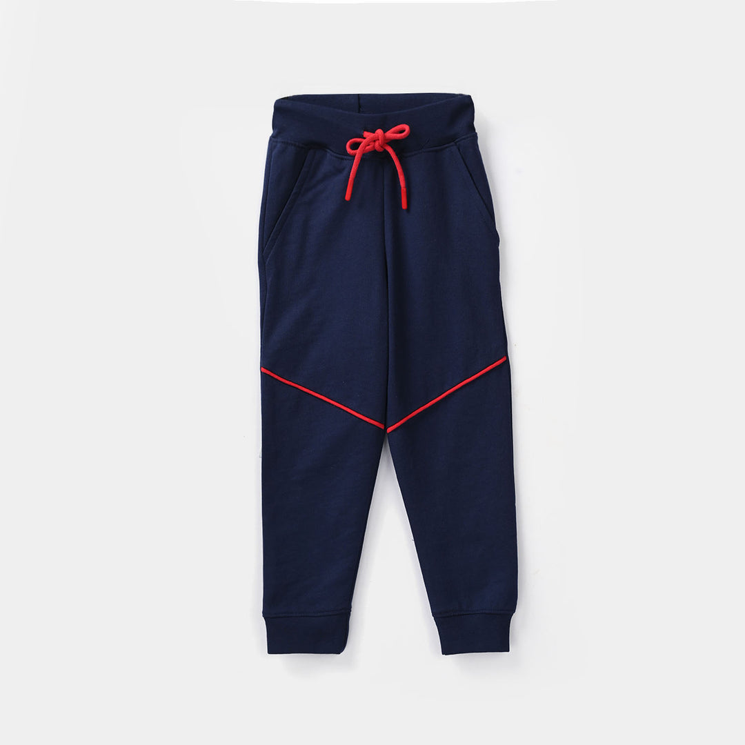 Boys Jersey/Terry 2 Piece Suit-NAVY