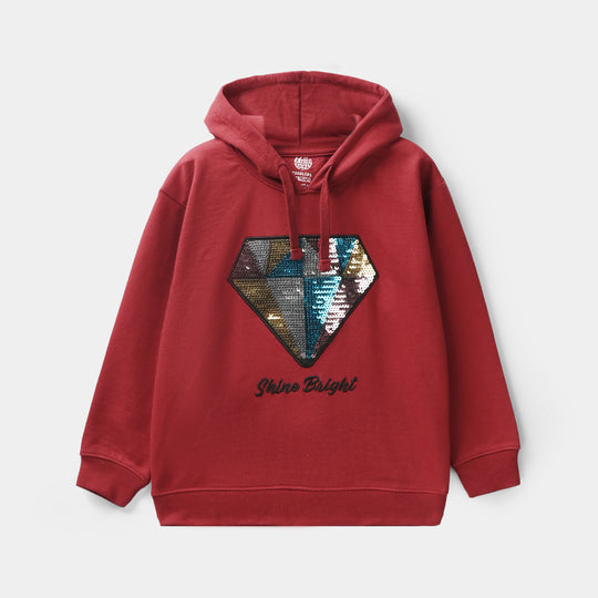 Girls Jersey/Terry 2 Piece Suit - Red