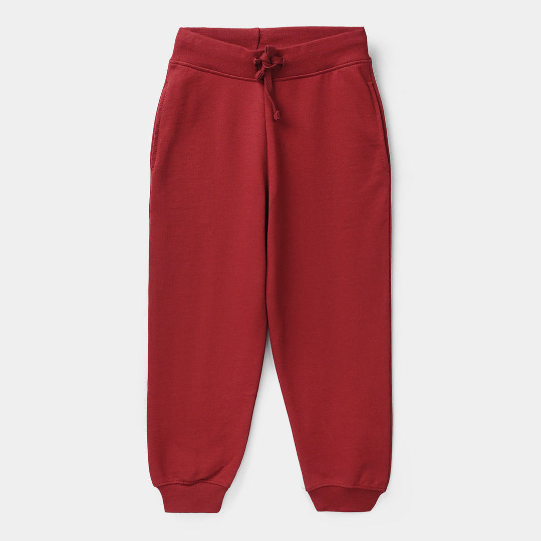 Girls Jersey/Terry 2 Piece Suit - Red