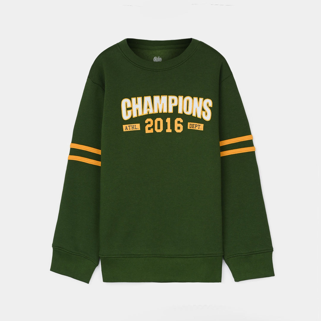 Boys Fleece 2 Piece Suit Champions - Olive Green