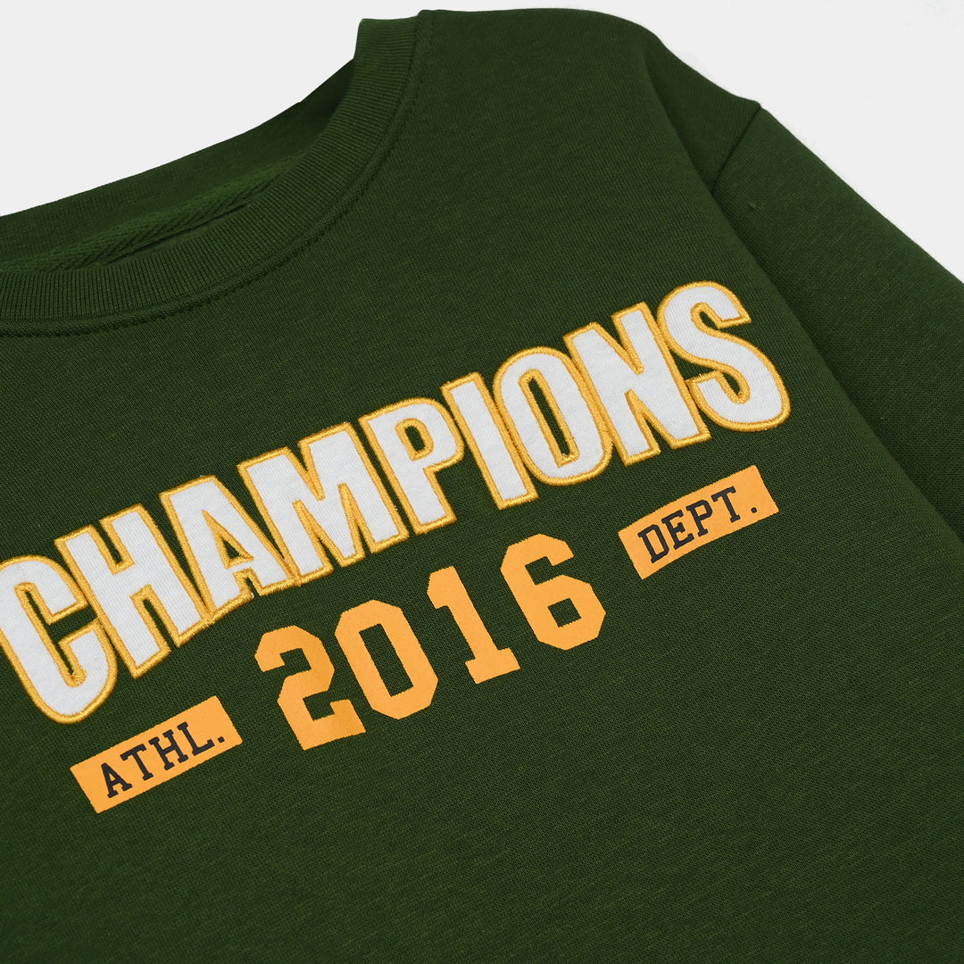 Boys Fleece 2 Piece Suit Champions - Olive Green