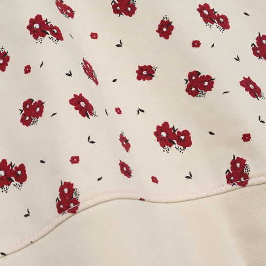 Girls Jersey/Terry 2 Piece Suit Flowers-Pristine