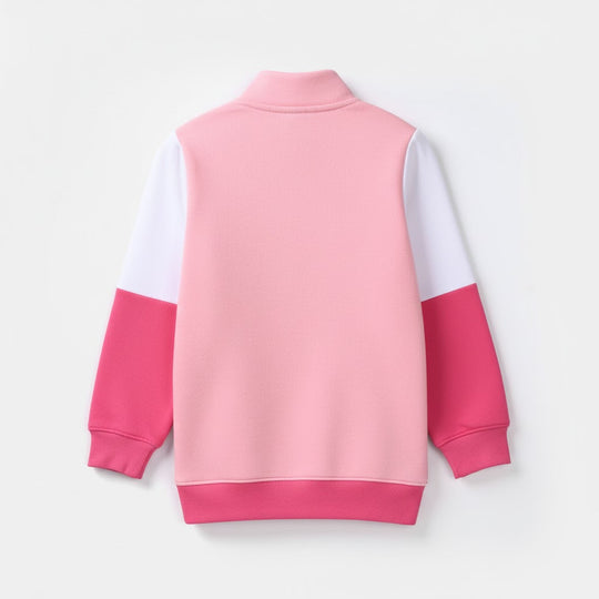 Girls Fleece 2 Piece Suit Heart-C.Pink