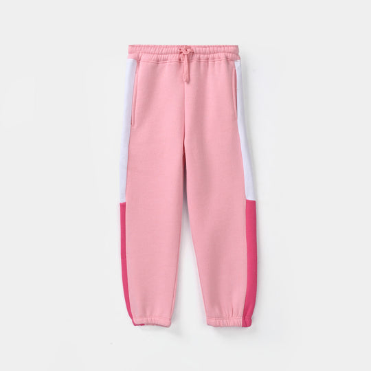 Girls Fleece 2 Piece Suit Heart-C.Pink