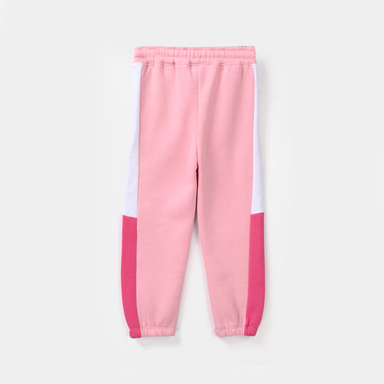 Girls Fleece 2 Piece Suit Heart-C.Pink