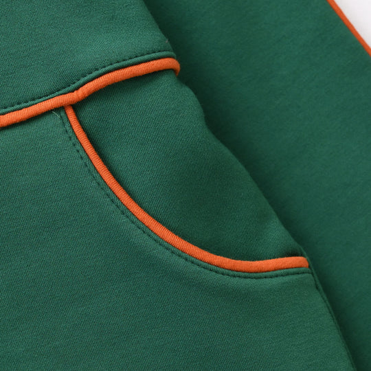 Boys Fleece Knitted Mock Jacket Basketball-Green