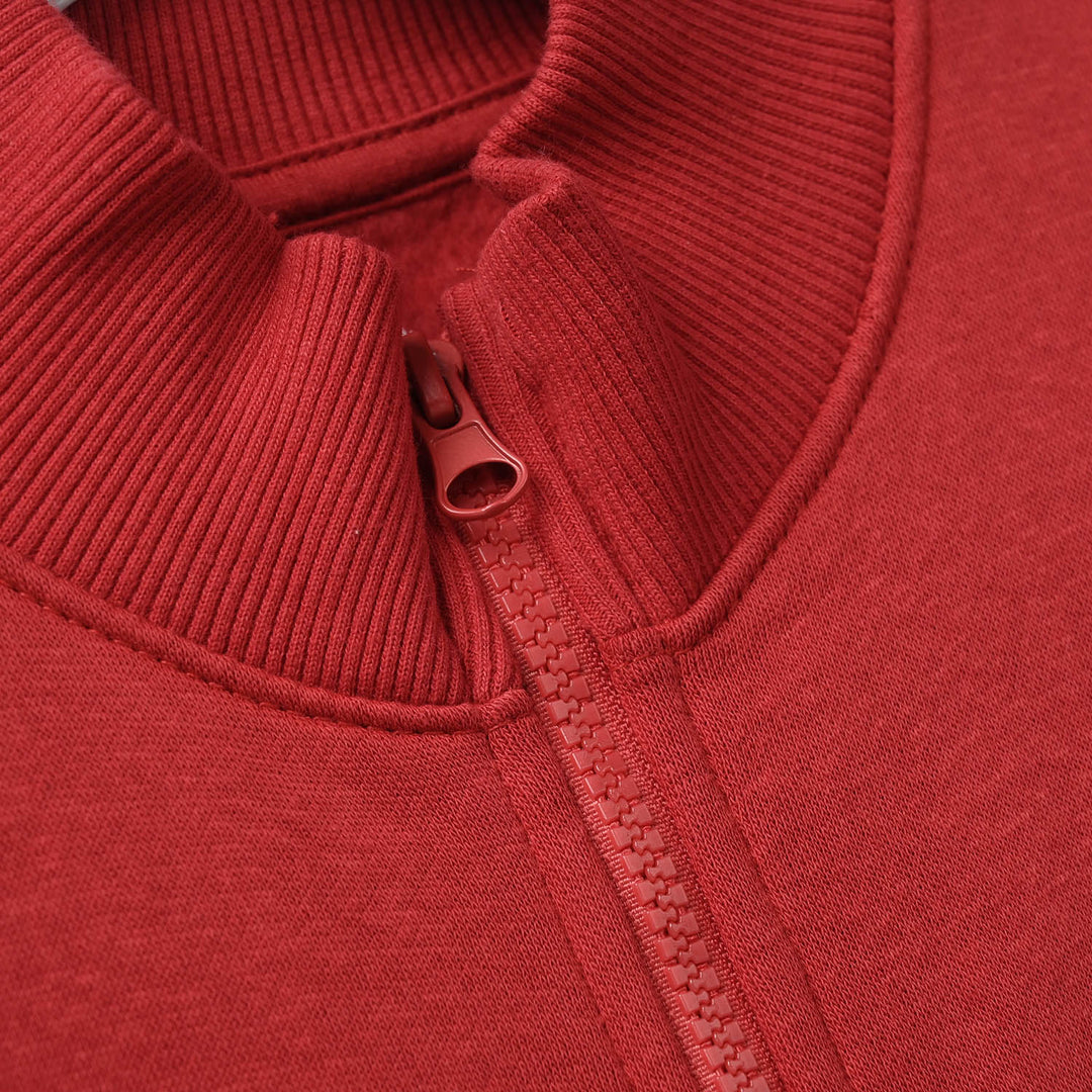 Girls Fleece Knitted Mock Jacket Being Kind-Salsa