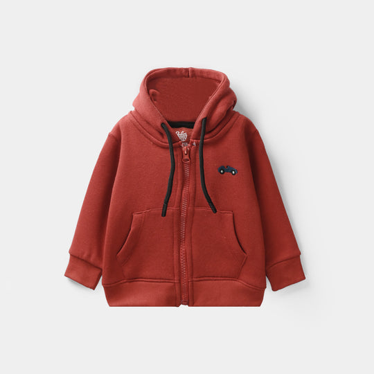 Infant Boys Fleece Knitted Jacket - Red