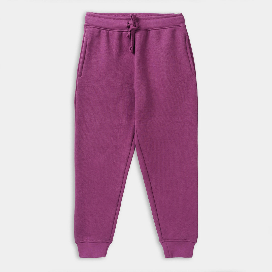 Girls Fleece 2 Piece Suit Star-Dark Purple