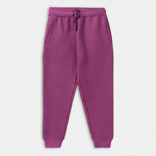 Girls Fleece 2 Piece Suit Star-Dark Purple