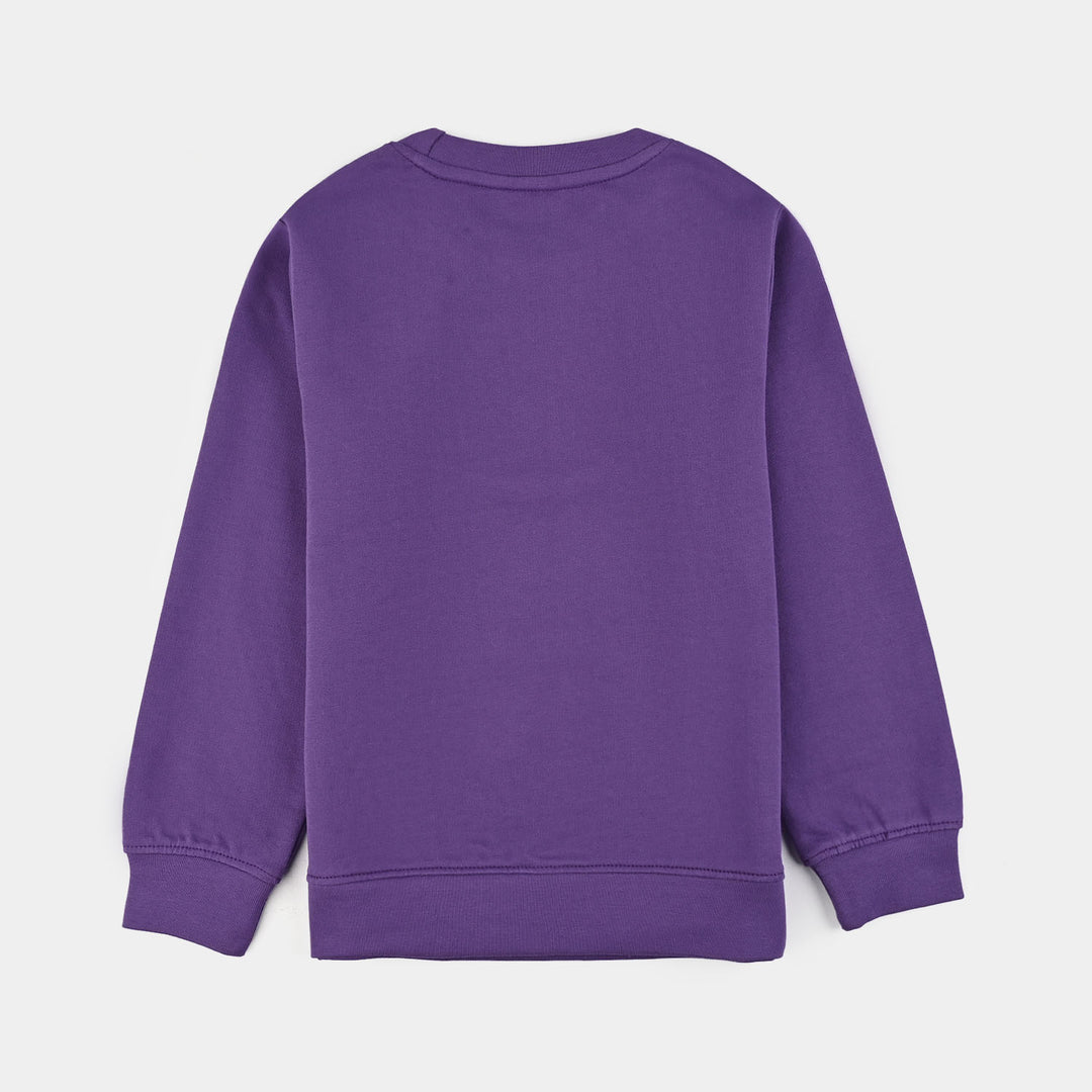 Girls Jersey/Terry 2 Piece Suit Feeling Good-Purple Heart