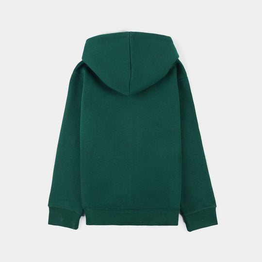 Boys Fleece Knitted Jacket Full Speed-Green