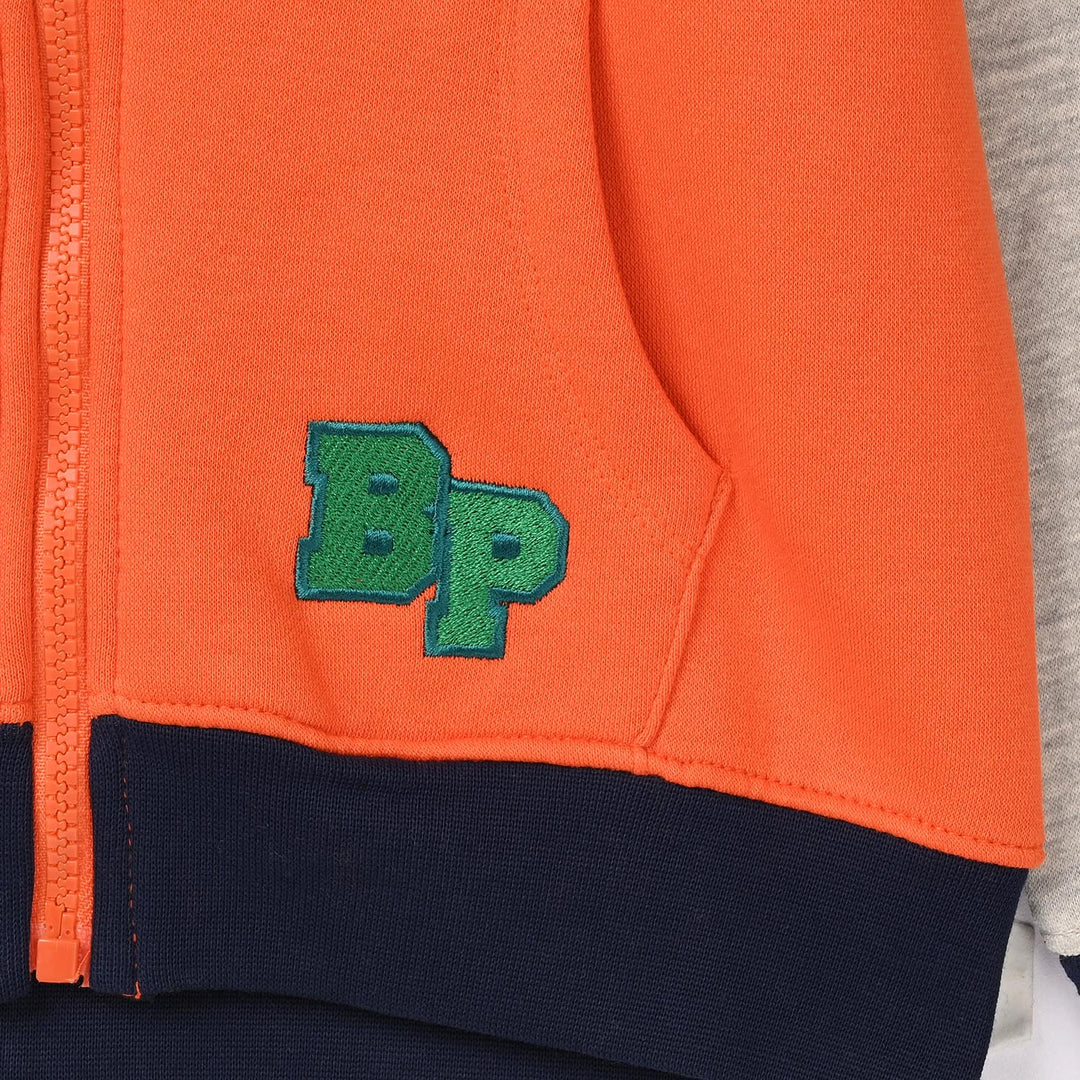 Boys Fleece Knitted Jacket Legend-Orange