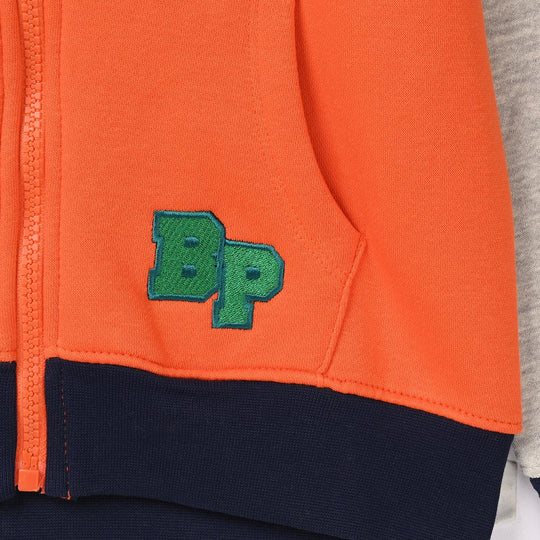 Boys Fleece Knitted Jacket Legend-Orange