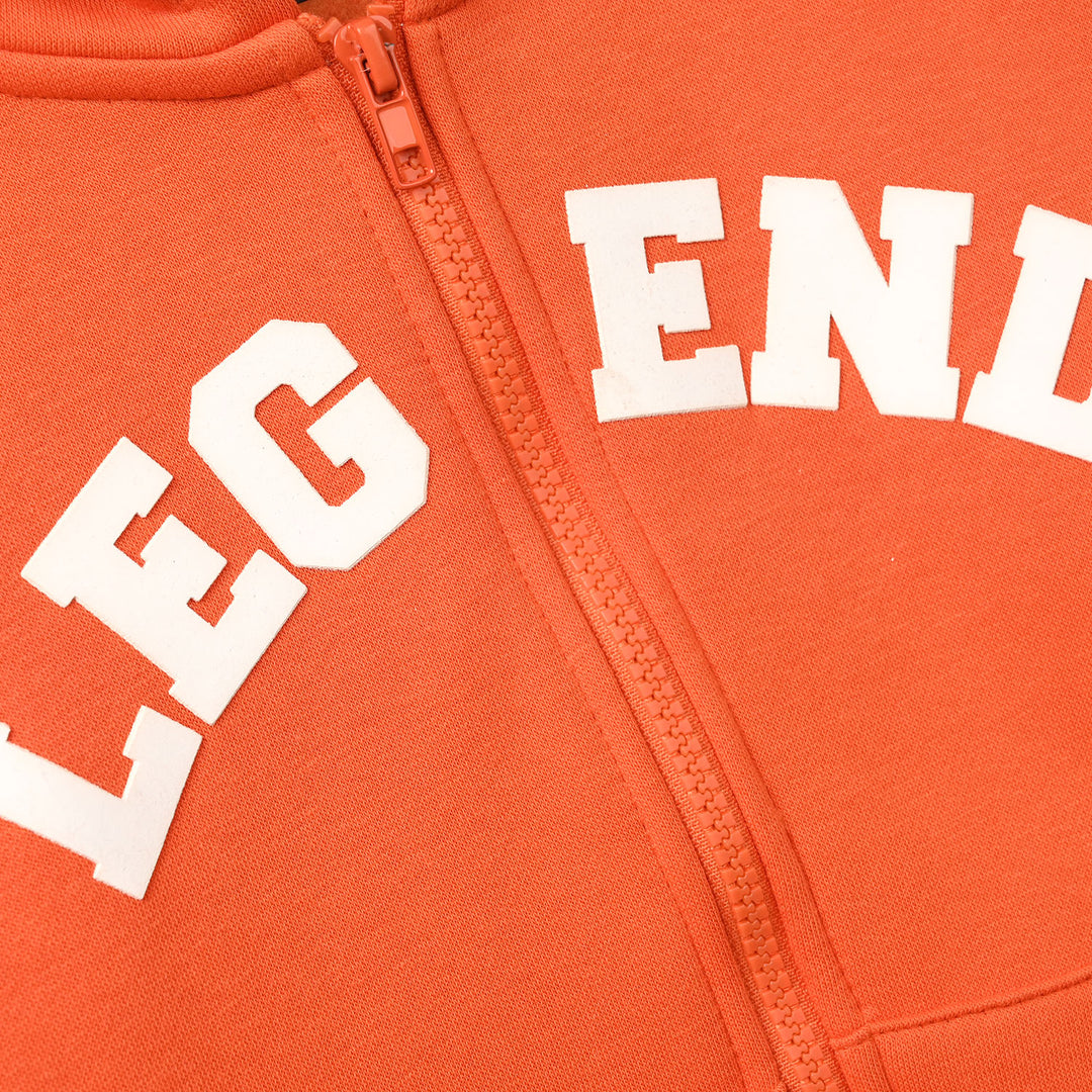 Boys Fleece Knitted Jacket Legend-Orange