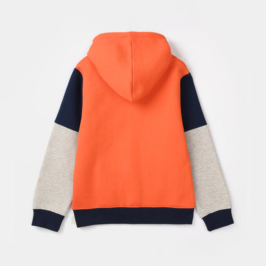 Boys Fleece Knitted Jacket Legend-Orange