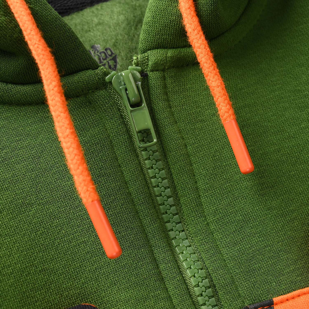 Infant Boys Fleece Knitted Jacket Little & Wild - Olive Green