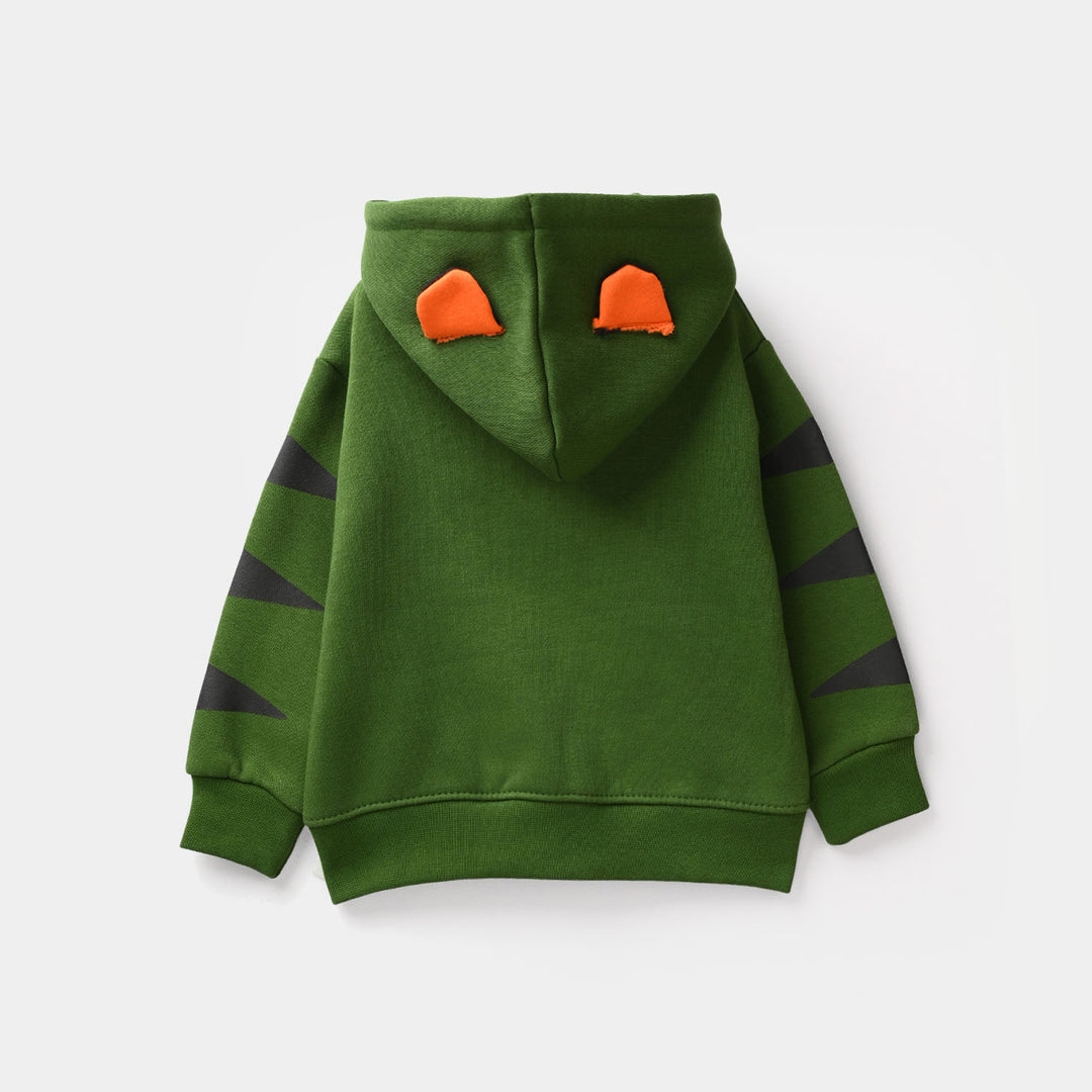 Infant Boys Fleece Knitted Jacket Little & Wild - Olive Green