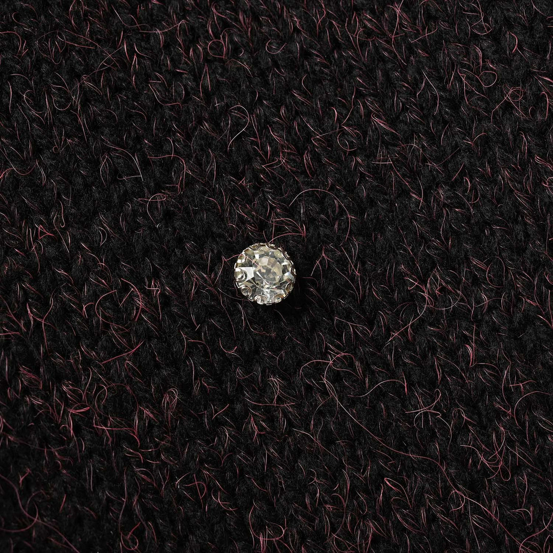 Girls Sweater Crystal-CHARCOAL