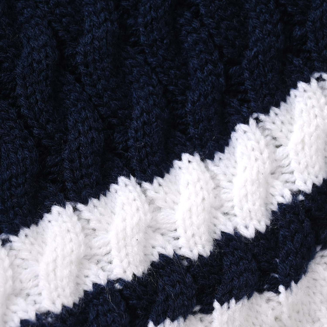 Girls Sweater Chunky-NAVY