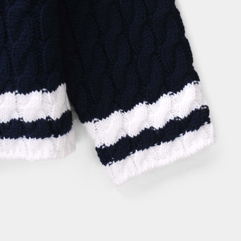 Girls Sweater Chunky-NAVY