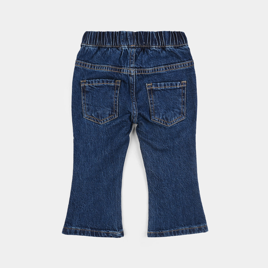Infant Girls Denim Stretch Pant Character-DARK BLUE