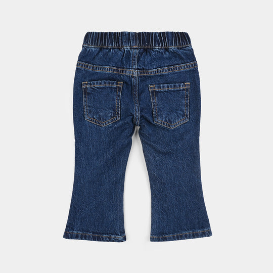 Infant Girls Denim Stretch Pant Character-DARK BLUE
