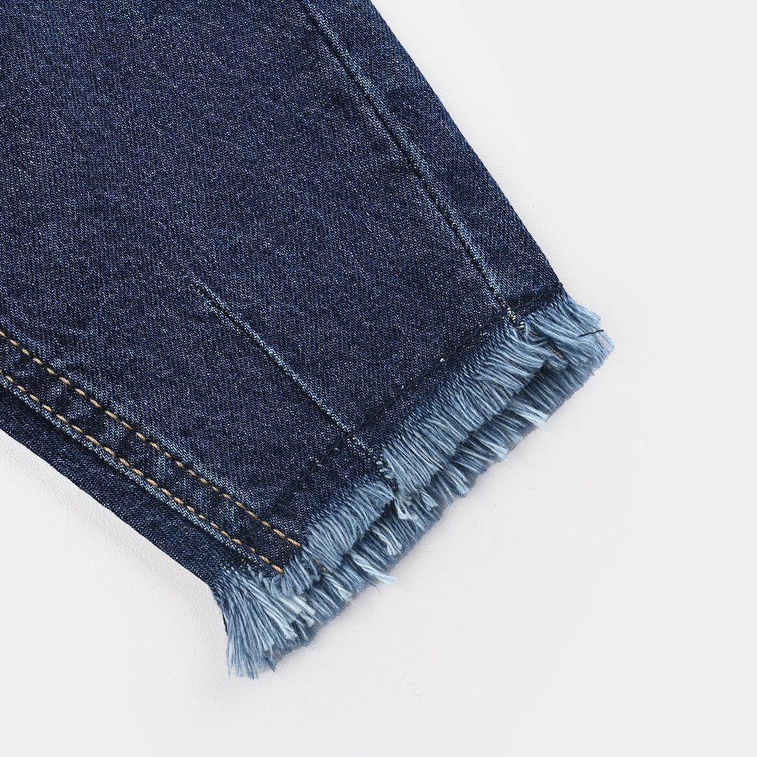 Infant Girls Denim Stretch Pant What Ever-Mid Blue