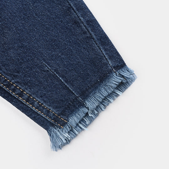 Infant Girls Denim Stretch Pant What Ever-Mid Blue