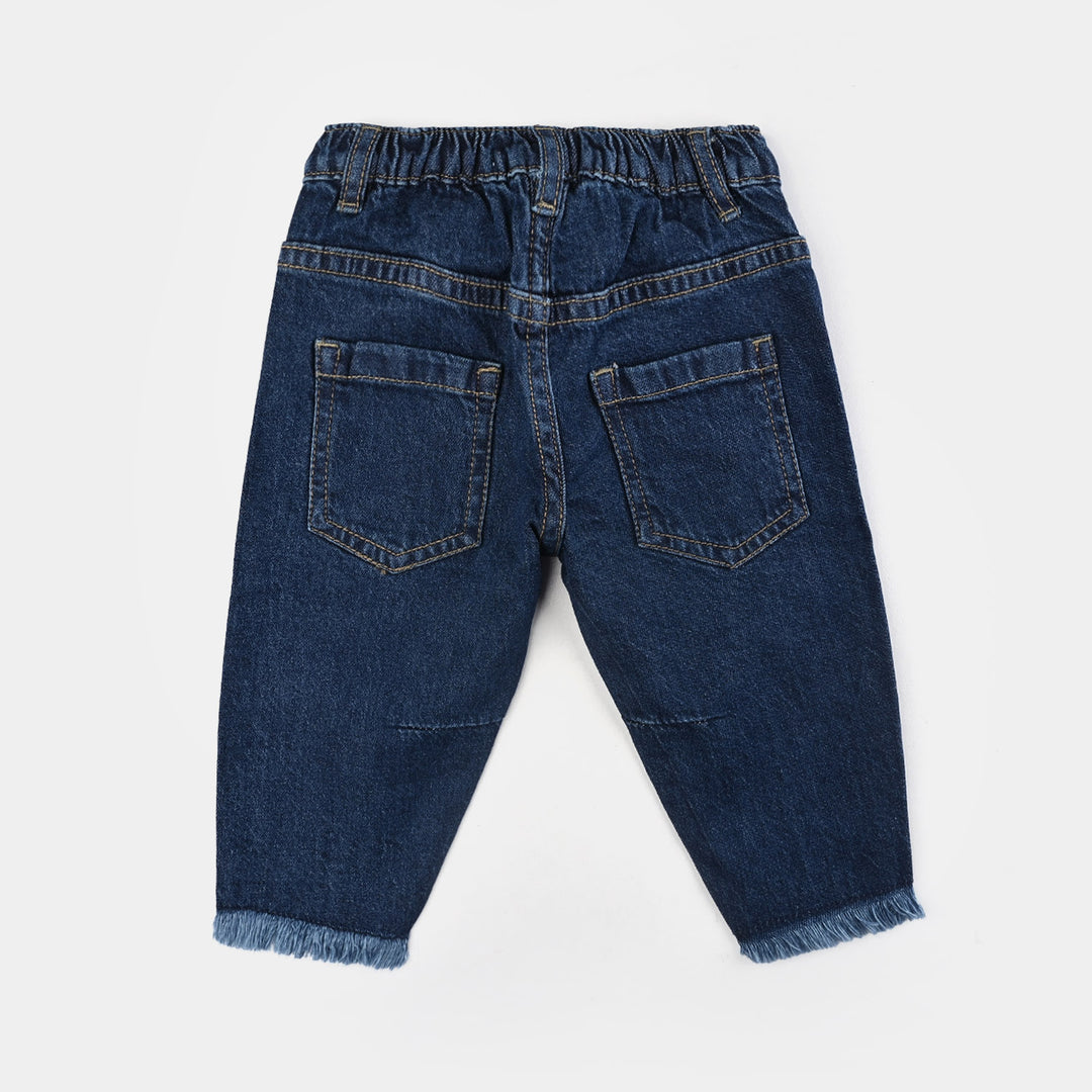 Infant Girls Denim Stretch Pant What Ever-Mid Blue
