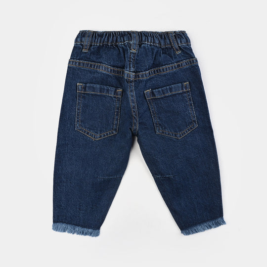 Infant Girls Denim Stretch Pant What Ever-Mid Blue