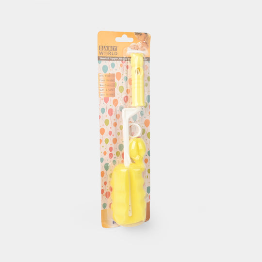 Rotary Sponge Bottle & Nipple Brush 7378 Yellow